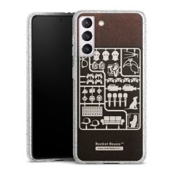 Silikon Glitter Case transparent-silber