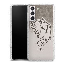 Silikon Glitter Case transparent-silber