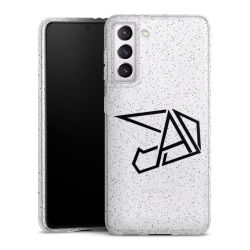 Silikon Glitter Case transparent-silber