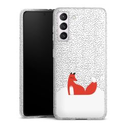 Silicone Glitter Case silver glitter