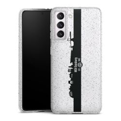 Silikon Glitter Case transparent-silber