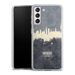 Silikon Glitter Case transparent-silber