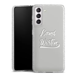 Silikon Glitter Case transparent-silber