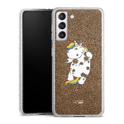 Silikon Glitter Case transparent-silber