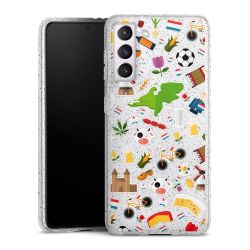 Silicone Glitter Case silver glitter