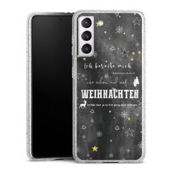 Silikon Glitter Case transparent-silber