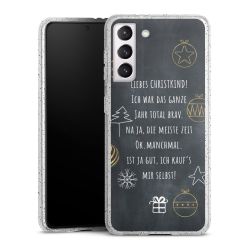 Silikon Glitter Case transparent-silber