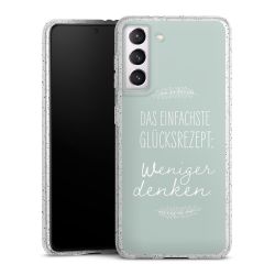 Silikon Glitter Case transparent-silber