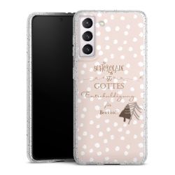 Silikon Glitter Case transparent-silber