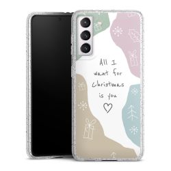 Silicone Glitter Case silver glitter