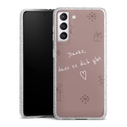 Silikon Glitter Case transparent-silber