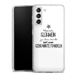 Silikon Glitter Case transparent-silber