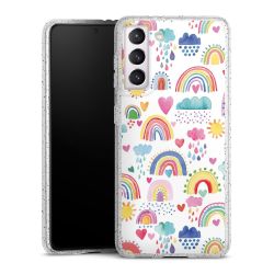 Silicone Glitter Case silver glitter