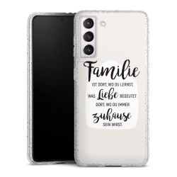 Silikon Glitter Case transparent-silber