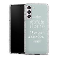 Silikon Glitter Case transparent-silber