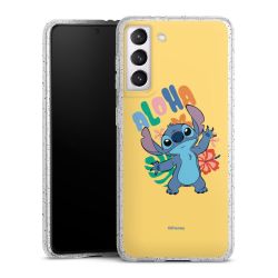 Silikon Glitter Case transparent-silber