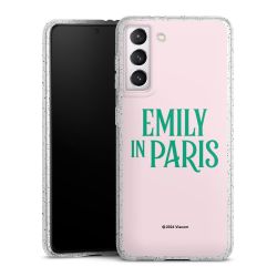 Silikon Glitter Case transparent-silber