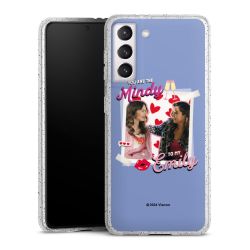 Silikon Glitter Case transparent-silber