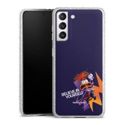 Silikon Glitter Case transparent-silber