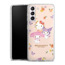 Silikon Glitter Case transparent-silber