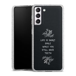 Silikon Glitter Case transparent-silber