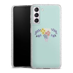 Silicone Glitter Case silver glitter