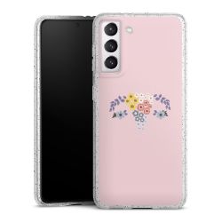 Silicone Glitter Case silver glitter