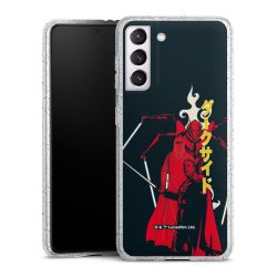 Silikon Glitter Case transparent-silber