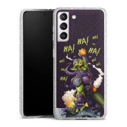 Silikon Glitter Case transparent-silber