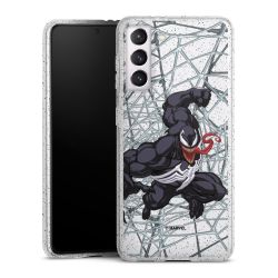 Silikon Glitter Case transparent-silber