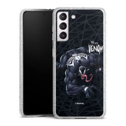 Silikon Glitter Case transparent-silber