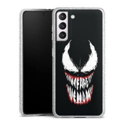 Silikon Glitter Case transparent-silber