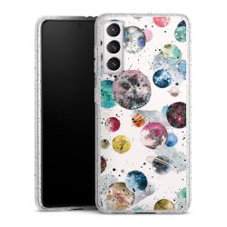 Silicone Glitter Case silver glitter