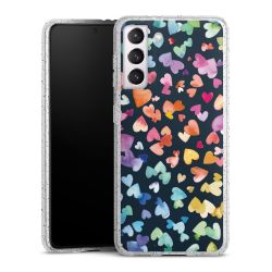 Silicone Glitter Case silver glitter