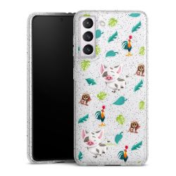 Silikon Glitter Case transparent-silber