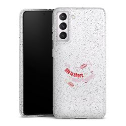 Silicone Glitter Case silver glitter