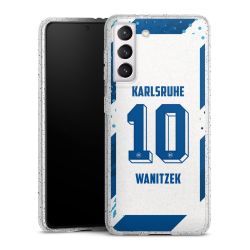 Silikon Glitter Case transparent-silber