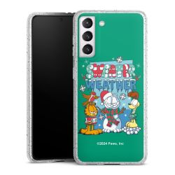 Silikon Glitter Case transparent-silber