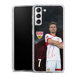 Silikon Glitter Case transparent-silber