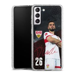 Silikon Glitter Case transparent-silber