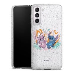 Silikon Glitter Case transparent-silber