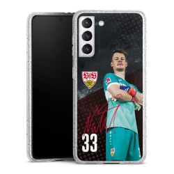 Silikon Glitter Case transparent-silber