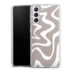 Silikon Glitter Case transparent-silber