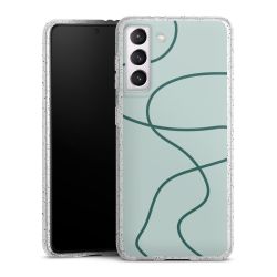 Silikon Glitter Case transparent-silber