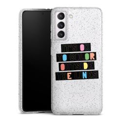 Silikon Glitter Case transparent-silber