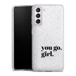 Silikon Glitter Case transparent-silber