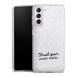 Silikon Glitter Case transparent-silber