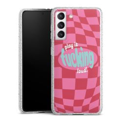 Silikon Glitter Case transparent-silber