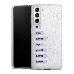 Silikon Glitter Case transparent-silber