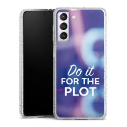 Silikon Glitter Case transparent-silber